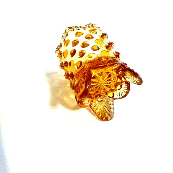 Vintage Fenton Amber Toothpick Holder - Picture 4 of 6